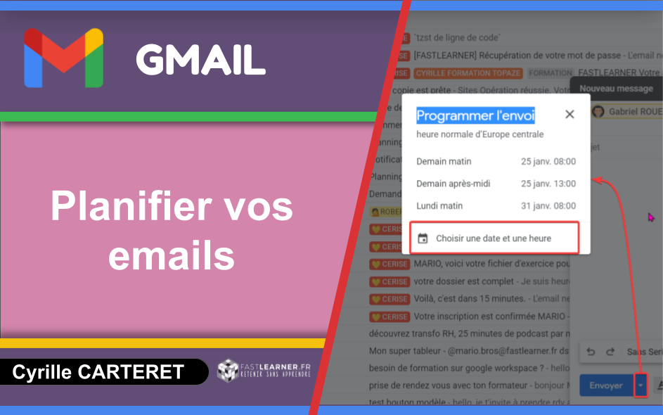 Planifier vos emails