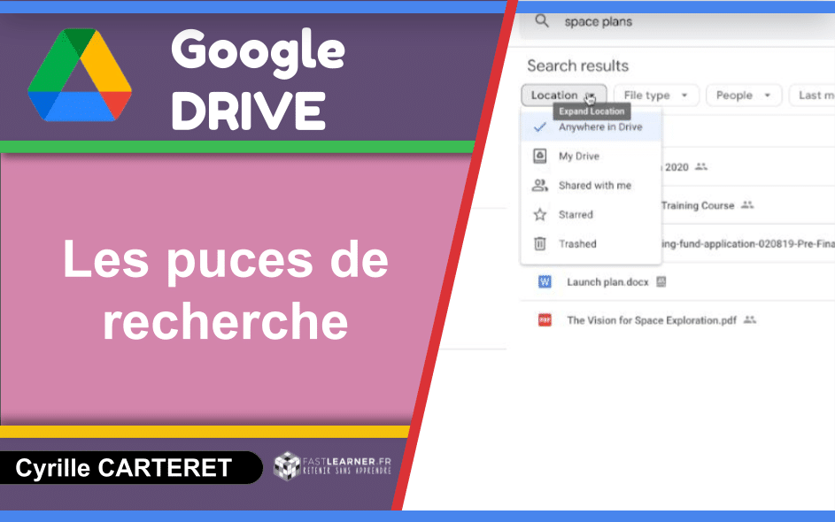 puce de recherche google drive